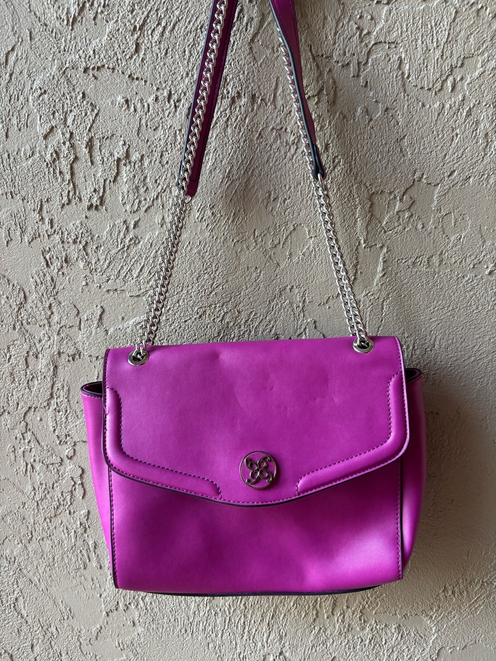 Women's Fuchsia Chain-Shoulder Crossbody Bag Nine West